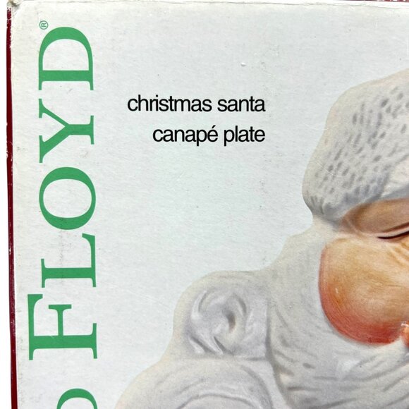 Fitz & Floyd Christmas Santa Canapé Plate Handcrafted Ceramic - Picture 7 of 9